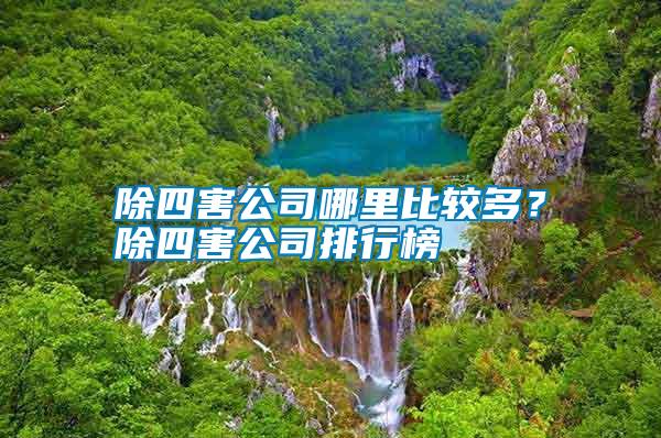 除四害公司哪里比較多？除四害公司排行榜