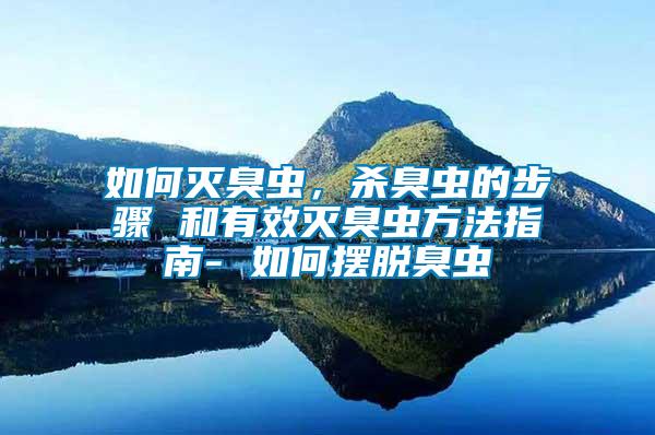 如何滅臭蟲，殺臭蟲的步驟 和有效滅臭蟲方法指南- 如何擺脫臭蟲