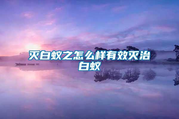 滅白蟻之怎么樣有效滅治白蟻