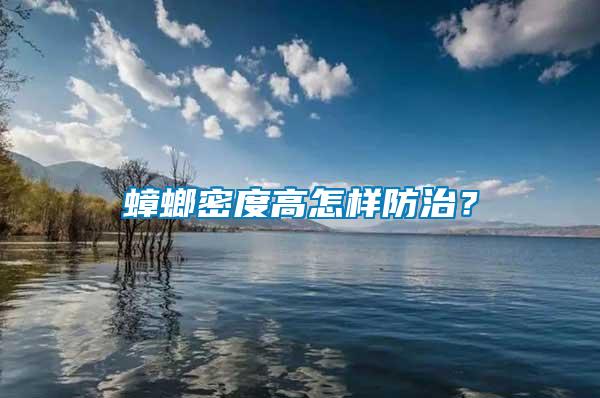 蟑螂密度高怎樣防治？