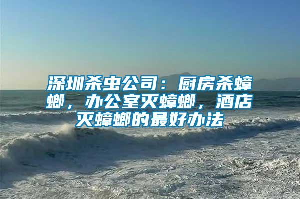 深圳殺蟲公司：廚房殺蟑螂，辦公室滅蟑螂，酒店滅蟑螂的最好辦法