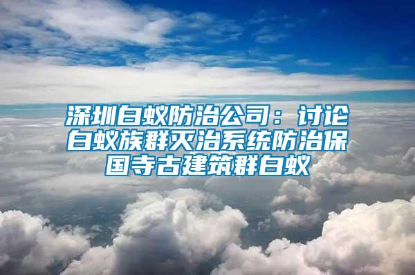 深圳白蟻防治公司：討論白蟻?zhàn)迦簻缰蜗到y(tǒng)防治保國(guó)寺古建筑群白蟻