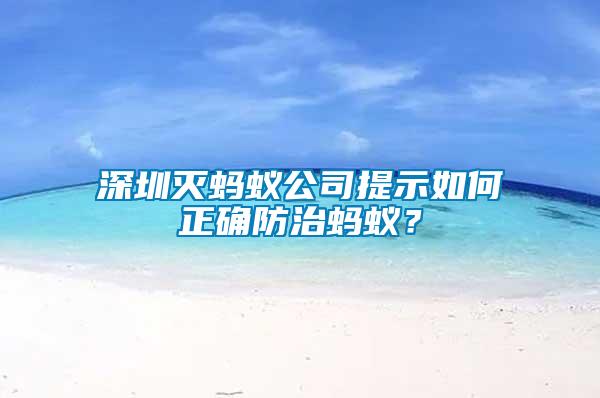 深圳滅螞蟻公司提示如何正確防治螞蟻？