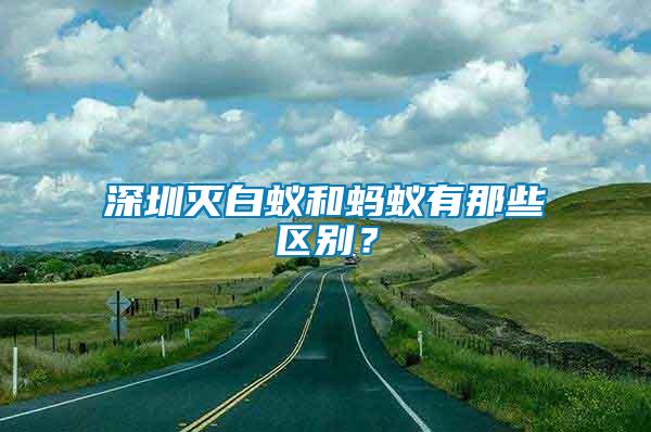 深圳滅白蟻和螞蟻有那些區(qū)別？