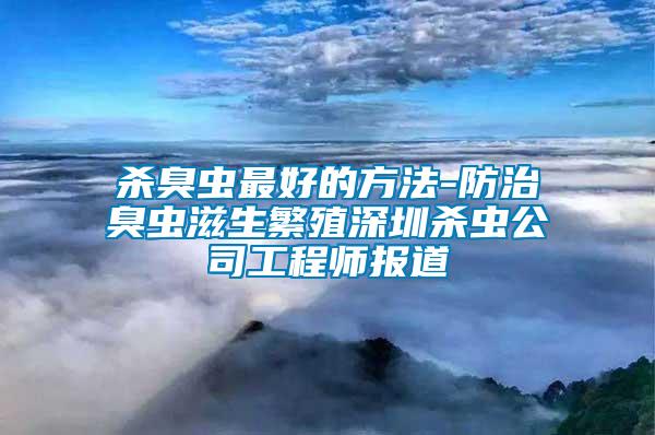 殺臭蟲最好的方法-防治臭蟲滋生繁殖深圳殺蟲公司工程師報道