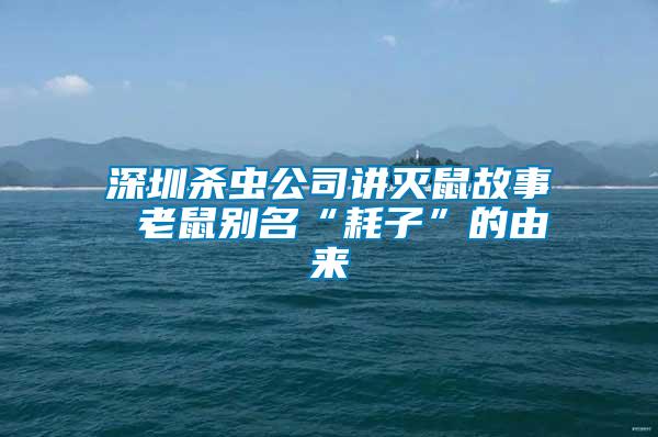 深圳殺蟲公司講滅鼠故事 老鼠別名“耗子”的由來