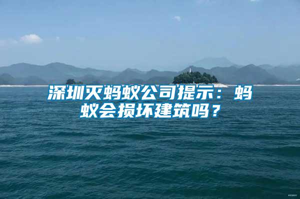 深圳滅螞蟻公司提示：螞蟻會(huì)損壞建筑嗎？