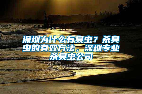 深圳為什么有臭蟲？殺臭蟲的有效方法，深圳專業(yè)殺臭蟲公司