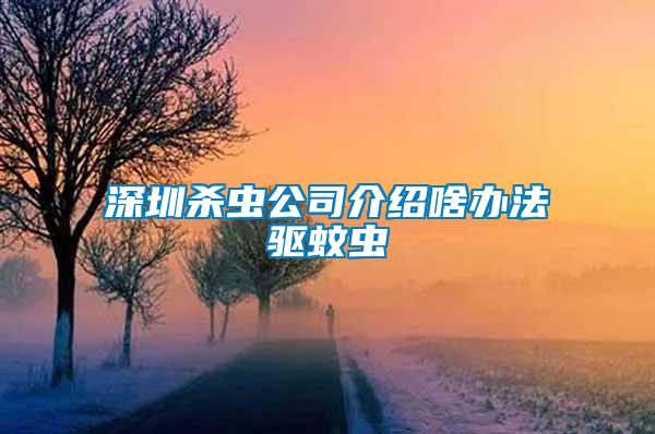 深圳殺蟲公司介紹啥辦法驅(qū)蚊蟲