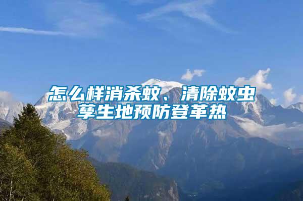 怎么樣消殺蚊、清除蚊蟲(chóng)孳生地預(yù)防登革熱