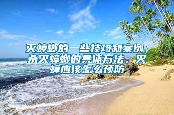 滅蟑螂的一些技巧和案例，殺滅蟑螂的具體方法，滅蟑應(yīng)該怎么預(yù)防