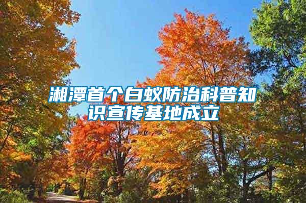 湘潭首個(gè)白蟻防治科普知識(shí)宣傳基地成立