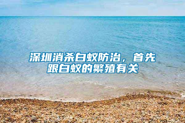 深圳消殺白蟻防治，首先跟白蟻的繁殖有關