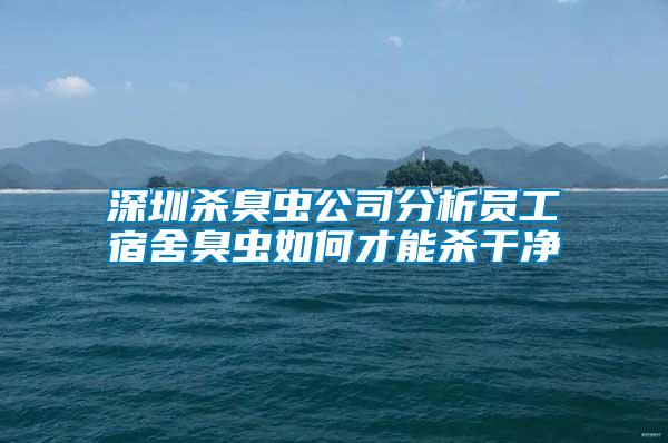 深圳殺臭蟲公司分析員工宿舍臭蟲如何才能殺干凈