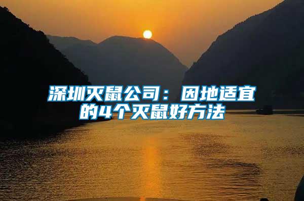 深圳滅鼠公司：因地適宜的4個(gè)滅鼠好方法