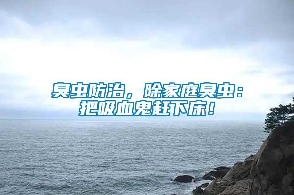 臭蟲防治，除家庭臭蟲：把吸血鬼趕下床！