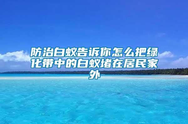 防治白蟻告訴你怎么把綠化帶中的白蟻堵在居民家外