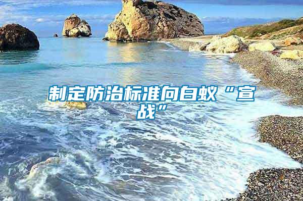 制定防治標準向白蟻“宣戰(zhàn)”