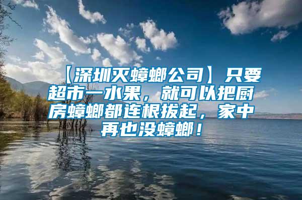 【深圳滅蟑螂公司】只要超市一水果，就可以把廚房蟑螂都連根拔起，家中再也沒蟑螂！