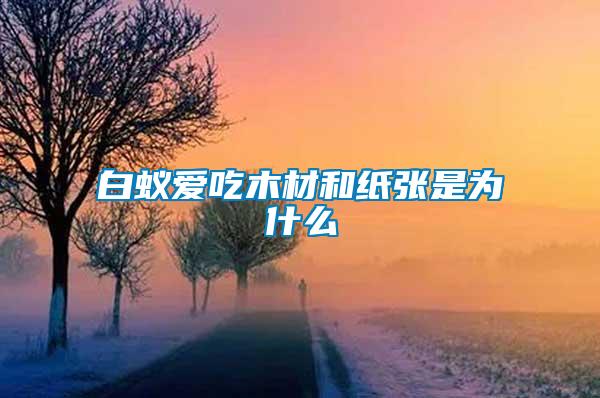 白蟻愛吃木材和紙張是為什么