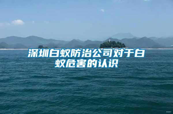 深圳白蟻防治公司對于白蟻危害的認識