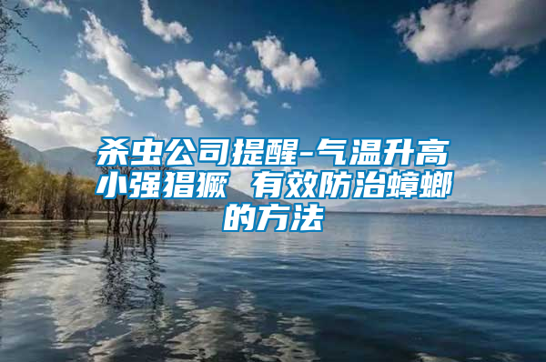 殺蟲公司提醒-氣溫升高小強(qiáng)猖獗 有效防治蟑螂的方法