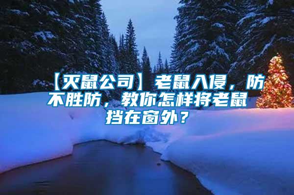 【滅鼠公司】老鼠入侵，防不勝防，教你怎樣將老鼠擋在窗外？