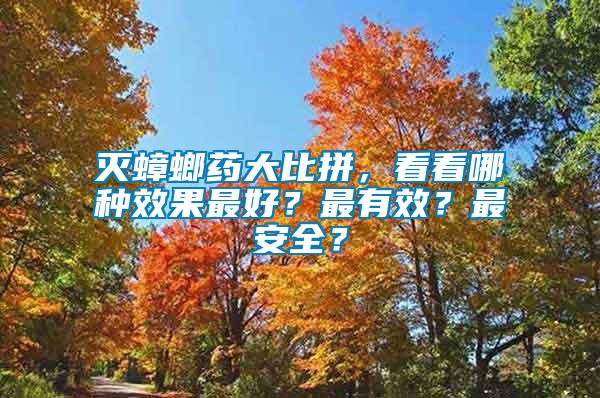 滅蟑螂藥大比拼，看看哪種效果最好？最有效？最安全？