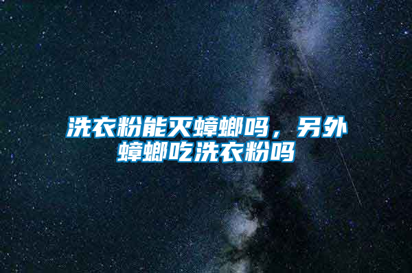 洗衣粉能滅蟑螂嗎，另外蟑螂吃洗衣粉嗎