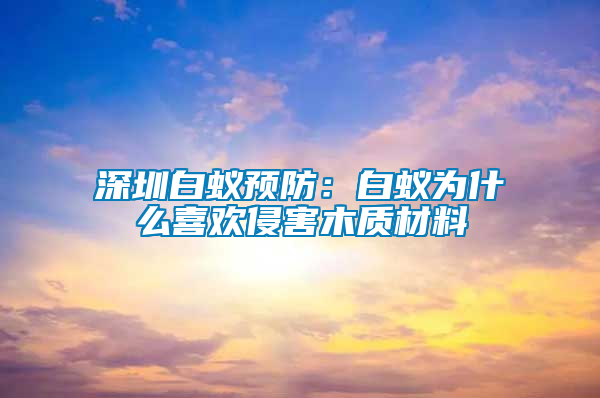 深圳白蟻預防：白蟻為什么喜歡侵害木質(zhì)材料