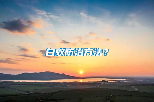 白蟻防治方法？