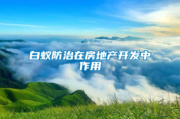 白蟻防治在房地產(chǎn)開發(fā)中作用